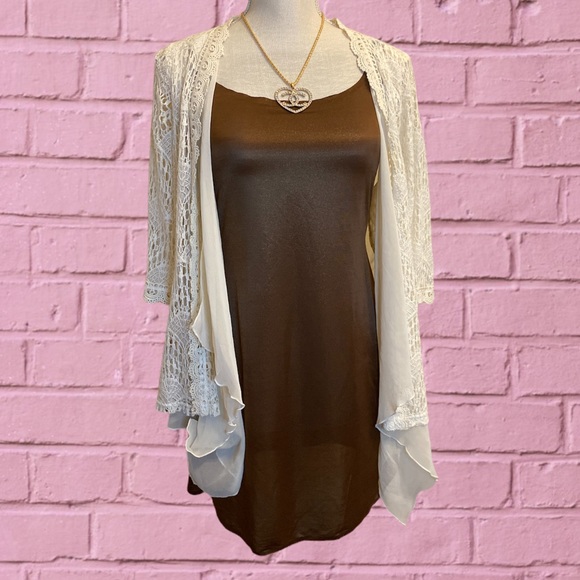 Pinky Tops - Beautiful Lace Open Cardigan